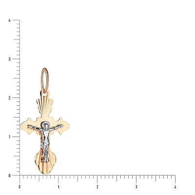 Золотой крестик с распятием  (арт. 516603)