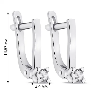 Срібні сережки з фіанітами (арт. 7502/7153.10)