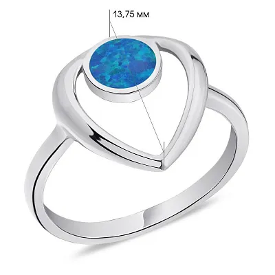 Кольцо из серебра с синим опалом (арт. 7501/5324Пос)