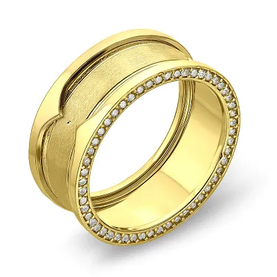 Золотое кольцо с фианитами (арт. 155203ж)