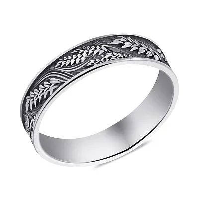 Серебряное кольцо Колосок с чернением  (арт. 7901/2276ч)