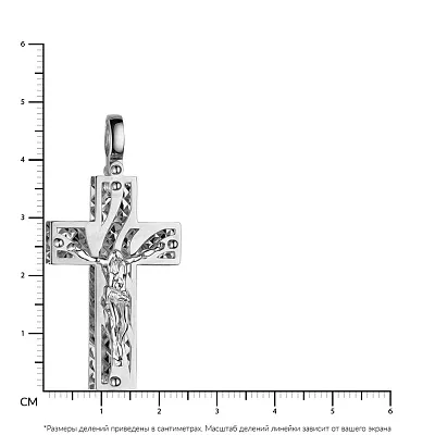 Крестик из белого золота (арт. 500631б)