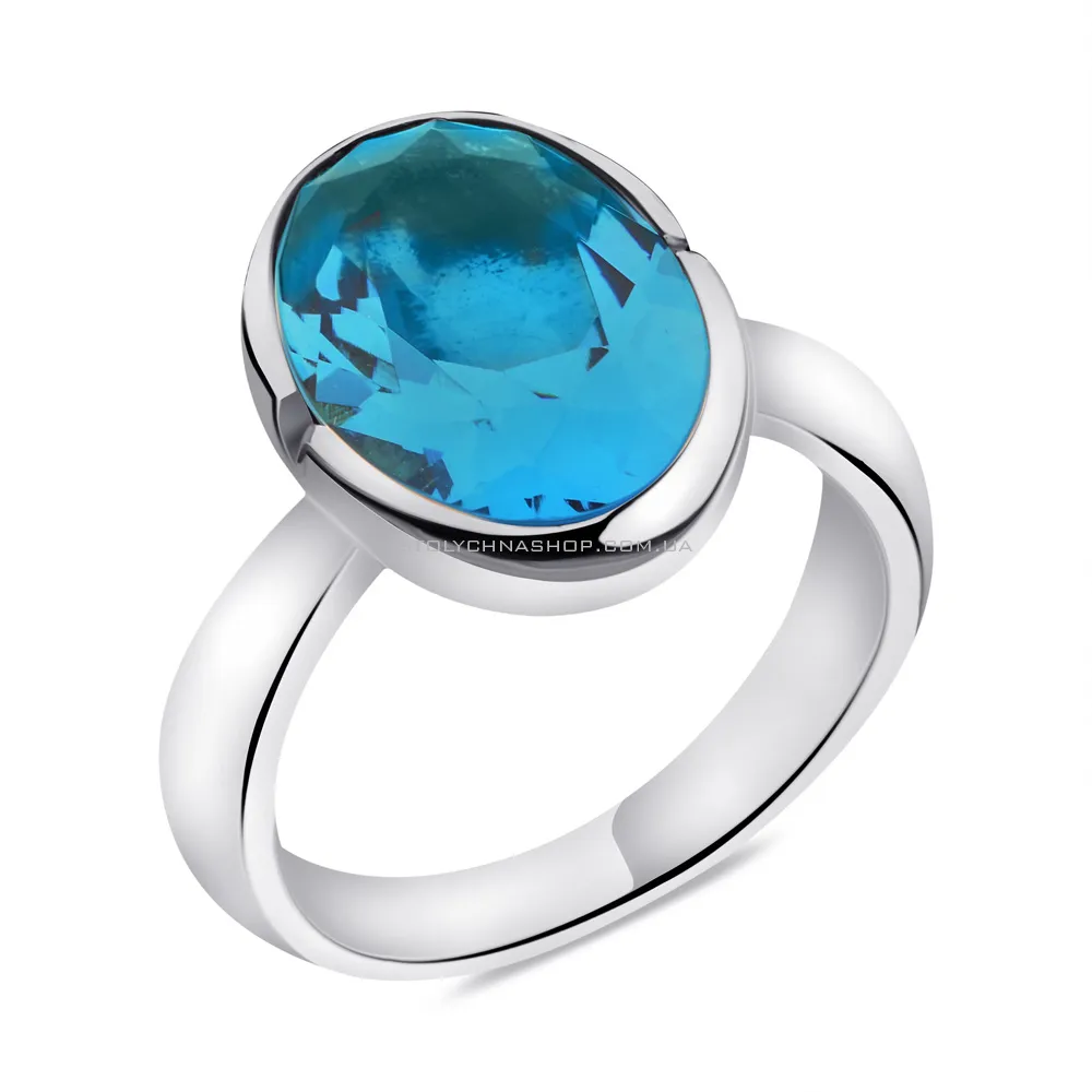 Серебряное кольцо с кварцем  (арт. 7001/3073Пкс) - цена