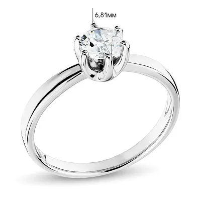 Золотое кольцо с бриллиантом для помолвки  (арт. К01116104126б)