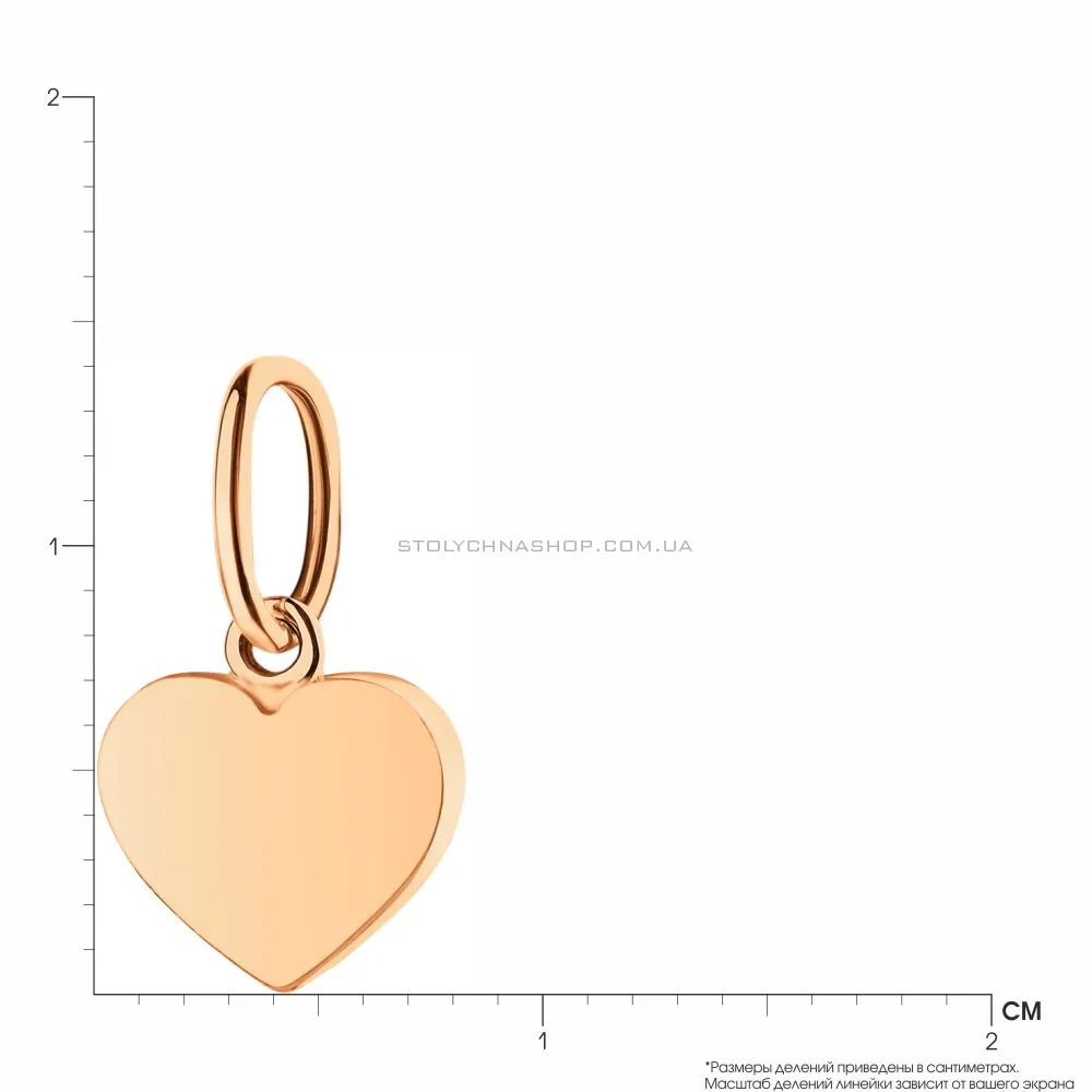 Золотий кулон «Сердечко»  (арт. 423990) - 2 - цена