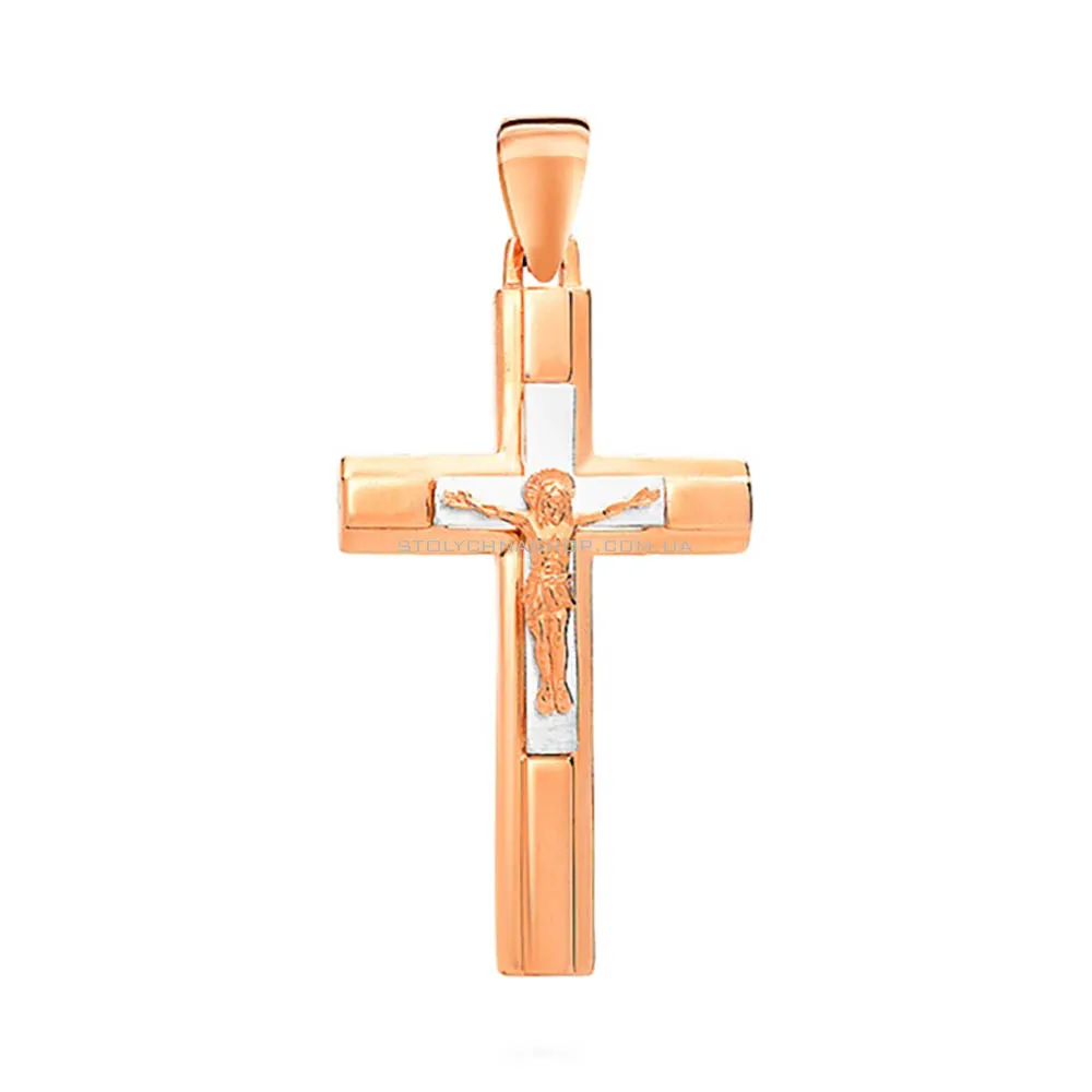 Нательный крестик с распятием из золота (арт. 501576кбм)