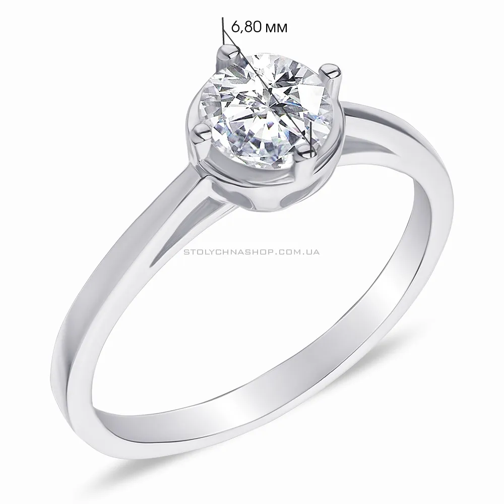 Серебряное кольцо с фианитом (арт. 7501/4156)