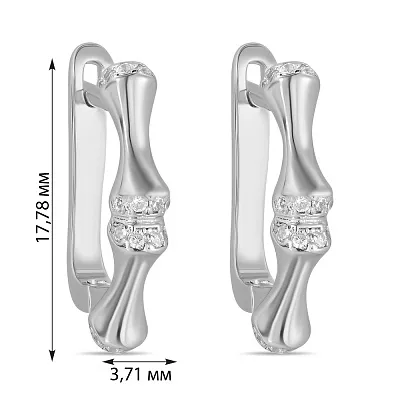 Серебряные сережки с фианитами (арт. 7502/3886)