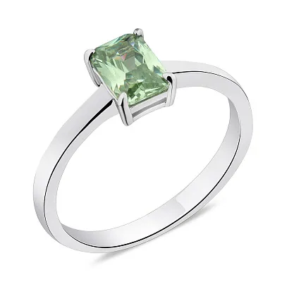 Серебряное кольцо с зеленым альпинитом (арт. 7501/6018аз)