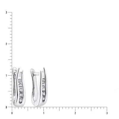 Срібні сережки з фіанітами (арт. 7502/3577)