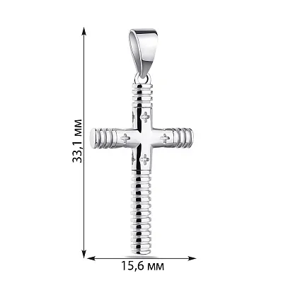 Декоративный крестик из серебра  (арт. 7503/3572)