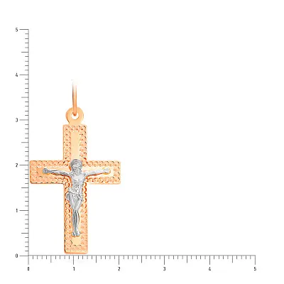 Золотий хрестик "Розп'яття. Спаси і Збережи" (арт. 511902рш)