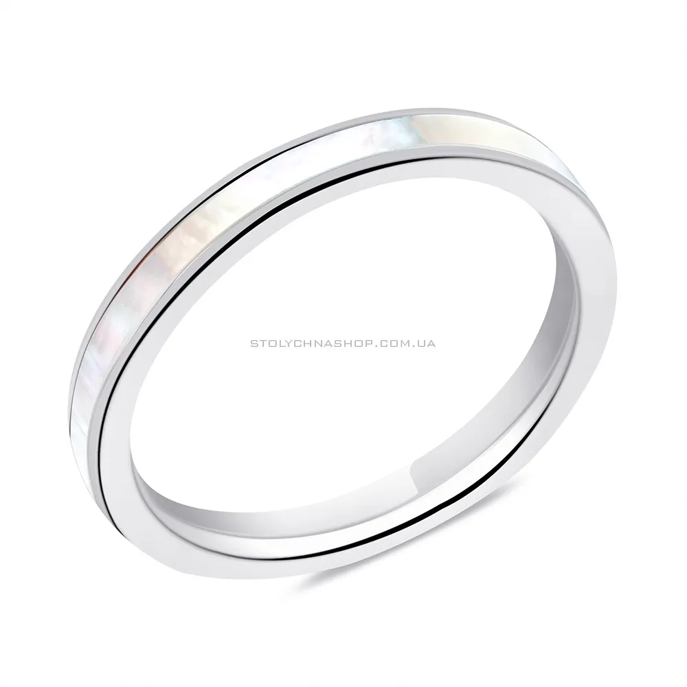 Кольцо из серебра с перламутром (арт. 7501/6601п) - цена