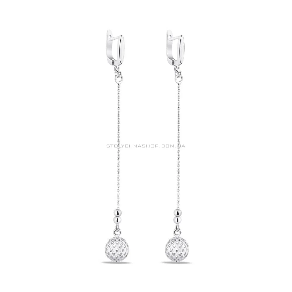 Сережки из серебра без камней Trendy Style (арт. 7502/4299)