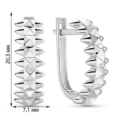 Сережки з білого золота (арт. 1091158б)