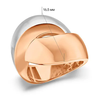 Кольцо из красного и белого золота (арт. 156439кб)