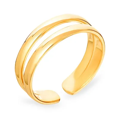 Фаланговое двойное золотое кольцо (арт. 140700фж)