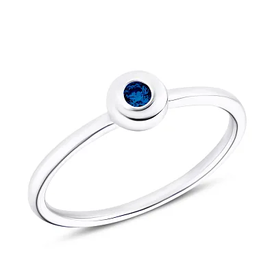 Кольцо серебряное с синим альпинитом  (арт. 7501/3816ас)