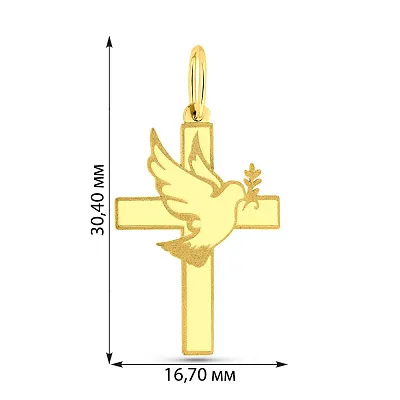 Золотой подвес Крестик без камней (арт. 440867ж)