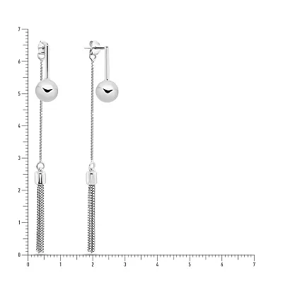 Сережки зі срібла без каміння (арт. 7518/5918)