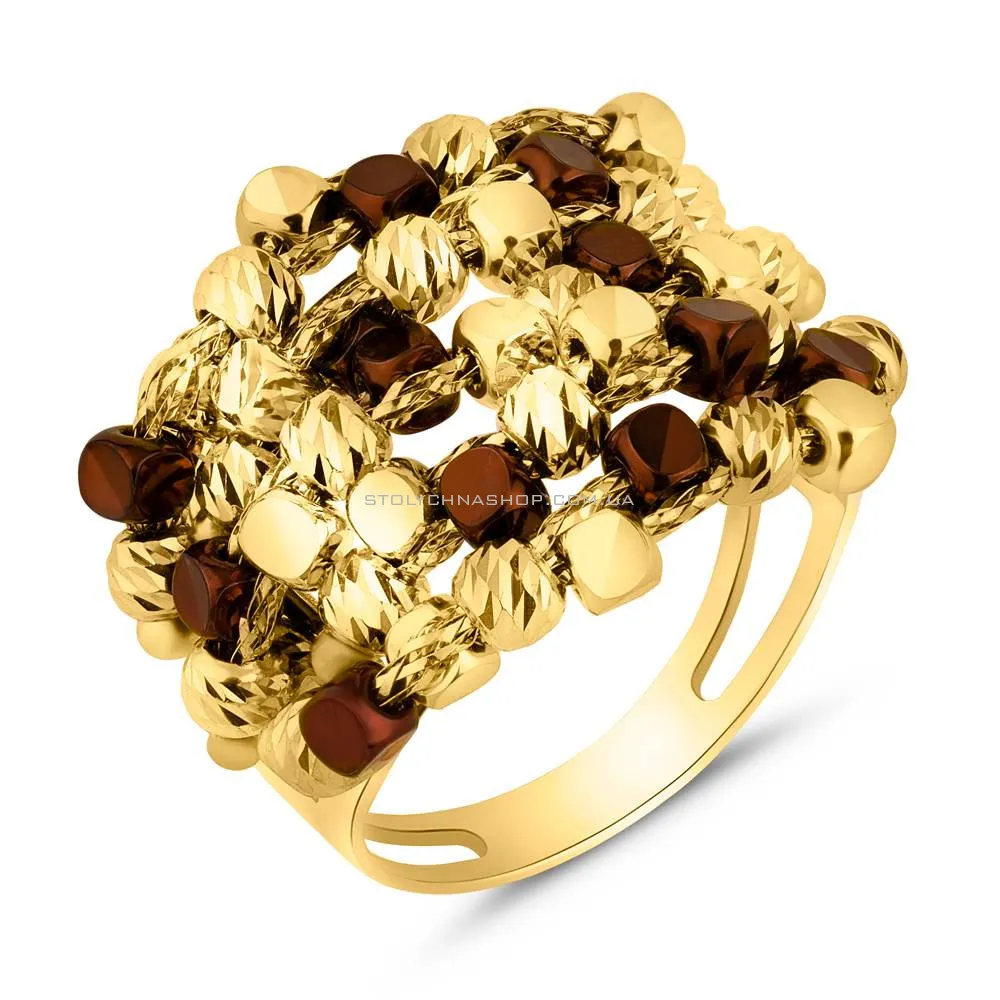 Массивное кольцо Francelli из желтого золота (арт. 156058жкр) - цена