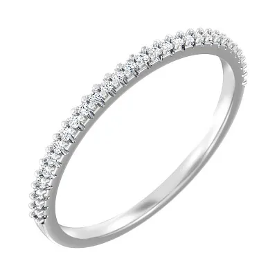 Кольцо из белого золота с дорожкой из бриллиантов (арт. К011483010б)