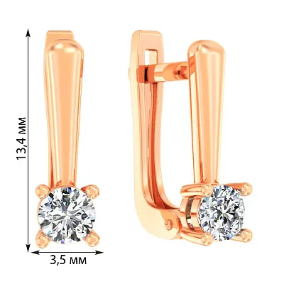 Золоті сережки з діамантами (арт. С011481020)
