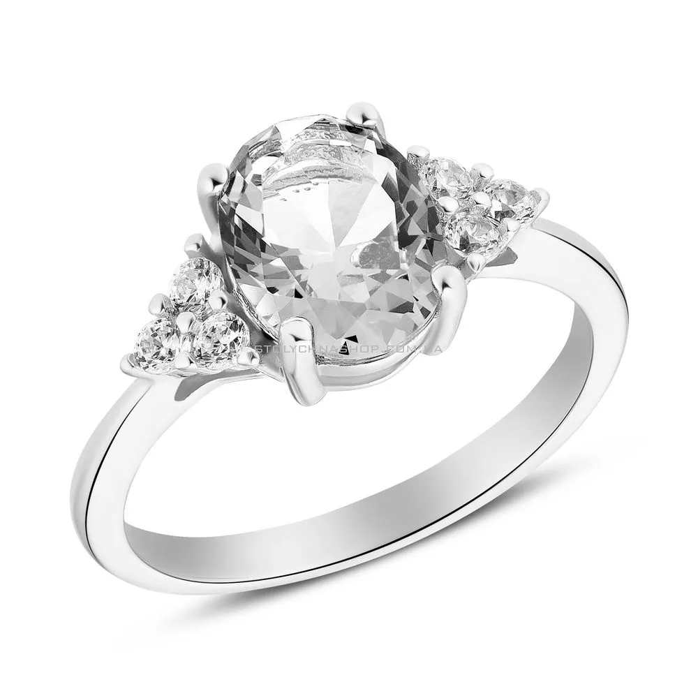 Серебряное кольцо с фианитами (арт. 7501/4376) - цена
