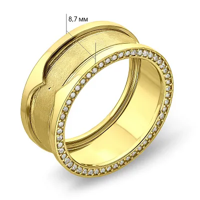 Золотое кольцо с фианитами (арт. 155203ж)