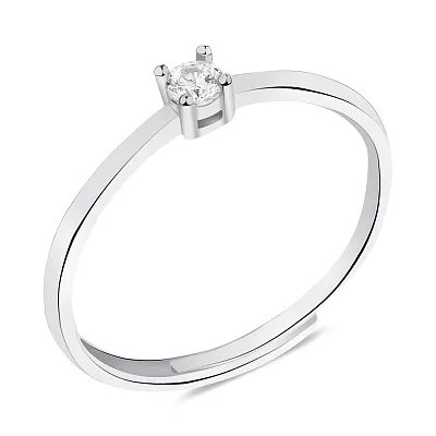 Безразмерное кольцо из серебра с фианитом (арт. 7501/6144)