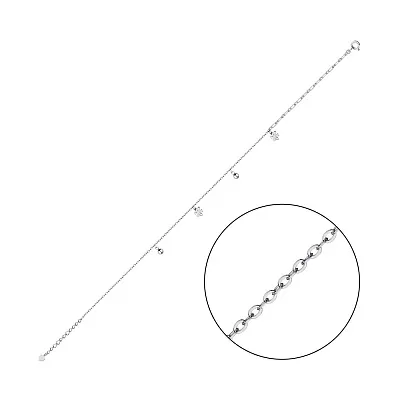 Браслет на ногу зі срібла (арт. 7509/4401н)