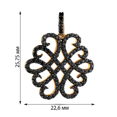 Золота підвіска з фіанітами (арт. 422491жч)