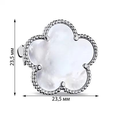 Брошка зі срібла з перламутром (арт. 7505/191/25п)
