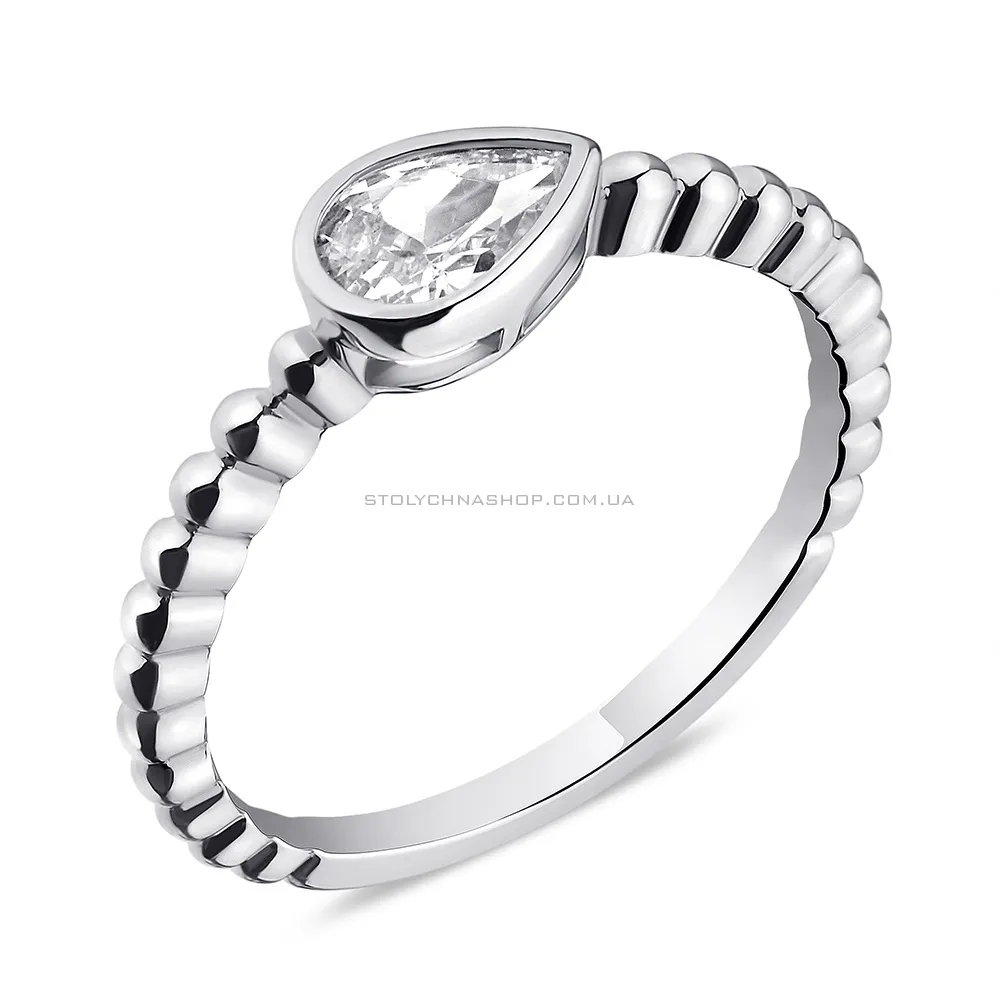 Серебряное кольцо с фианитом (арт. 7501/6705) - цена