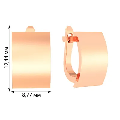 Золоті сережки без каменів (арт. 110338)