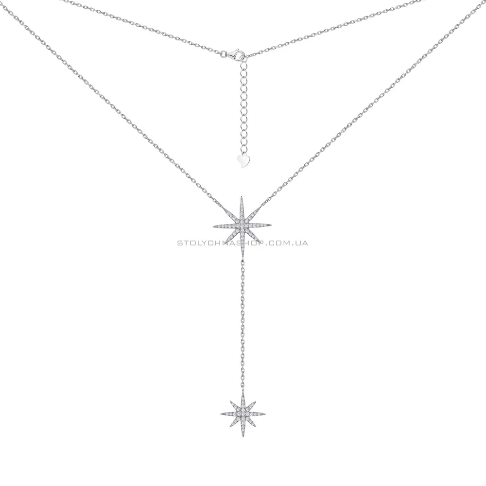 Колье из серебра "Звездочки" с фианитами (арт. 7507/1200)
