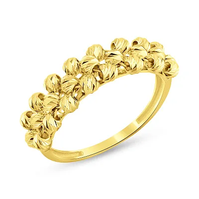 Золотое кольцо с шариками  (арт. 156041ж)