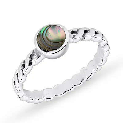 Серебряное кольцо с перламутром  (арт. 7901/5398пцв)