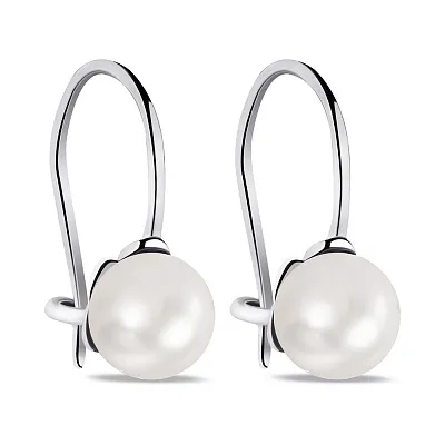 Срібні сережки з перлинами  (арт. 7502/С2Ж/256)