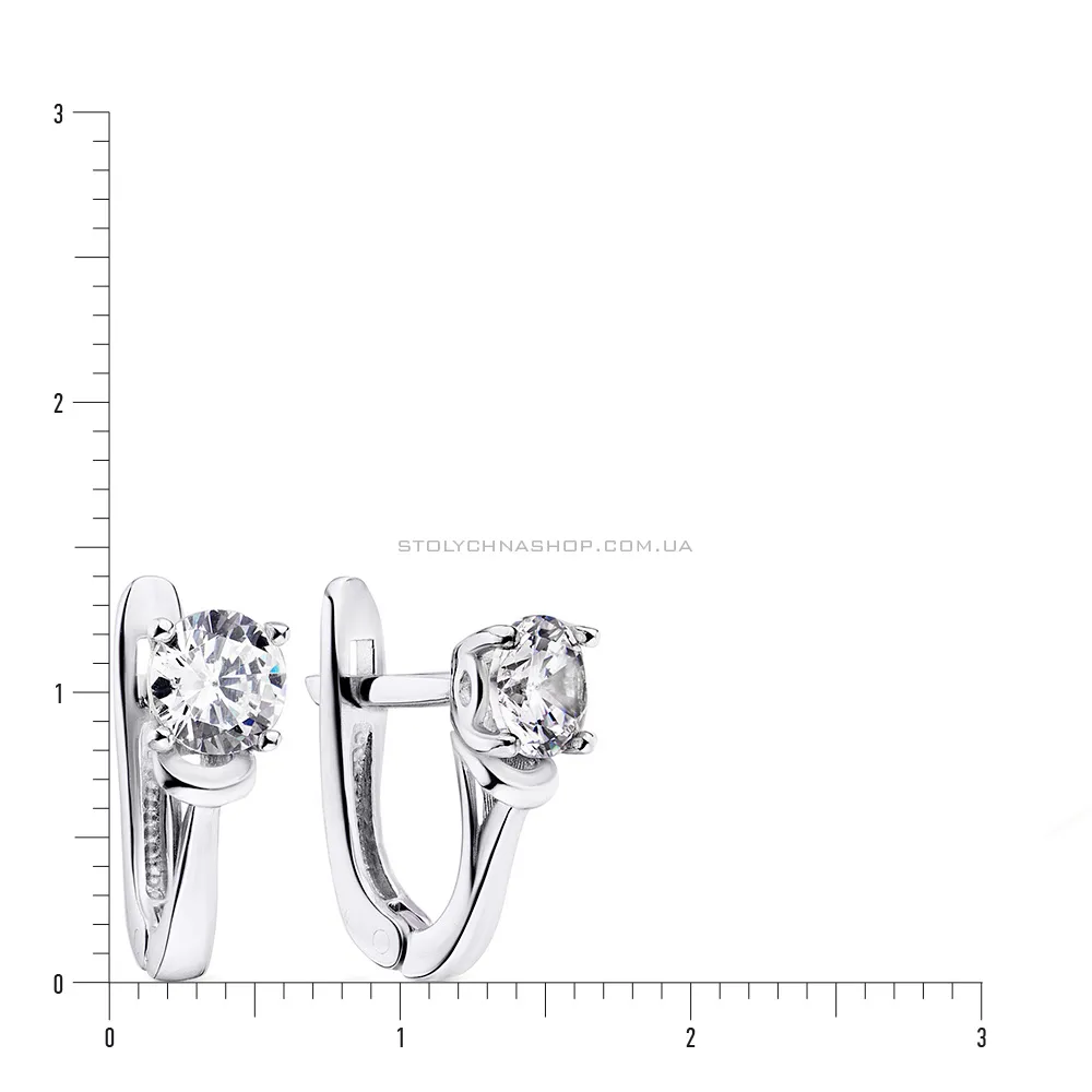 Срібні сережки з фіанітами (арт. 7902/21040)