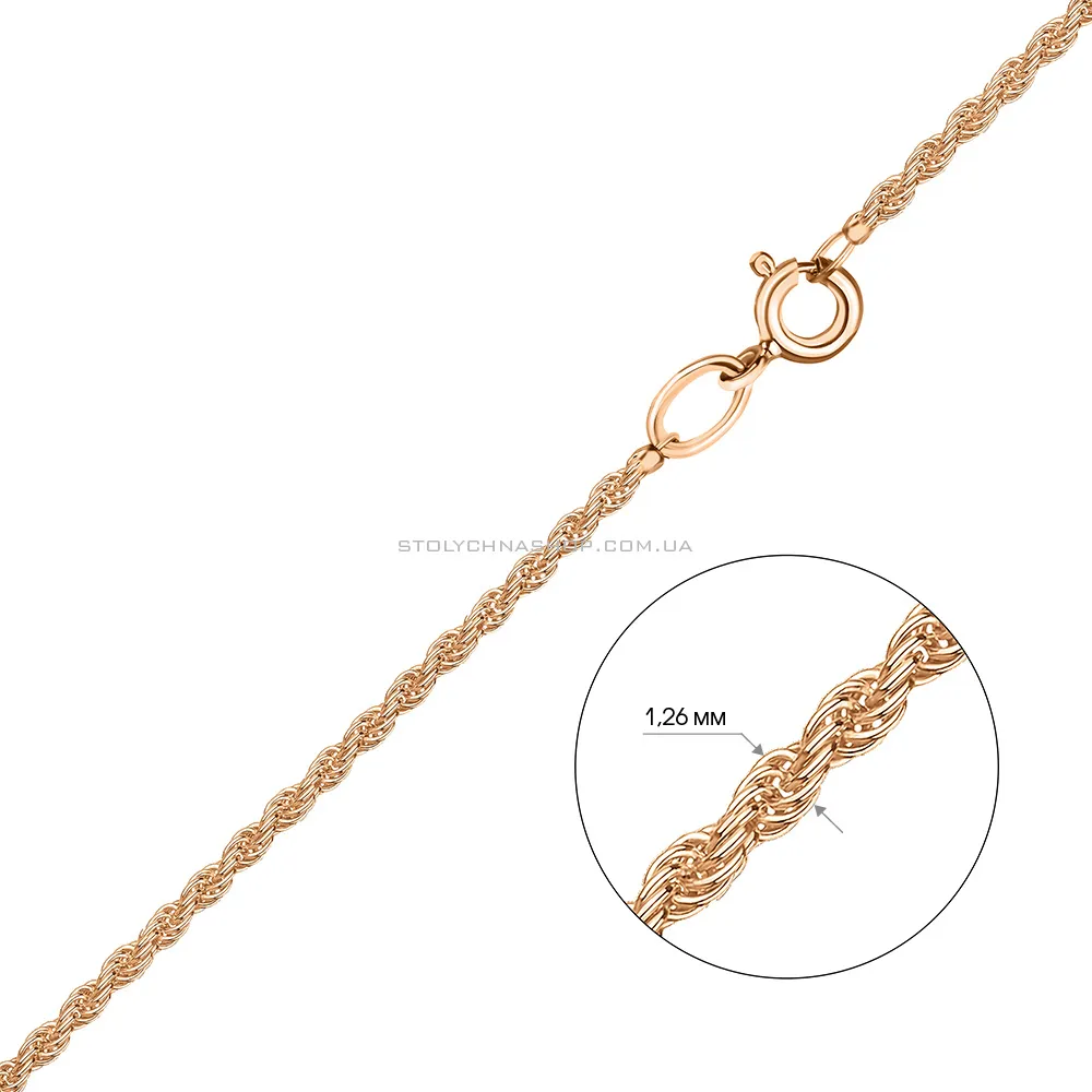 Золотий ланцюжок плетіння Мотузка (арт. ц301504) - 3 - цена
