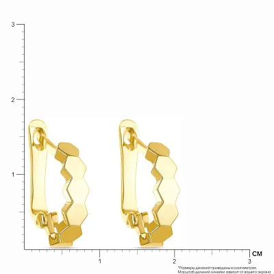 Золоті сережки без вставки (арт. 107606ж)