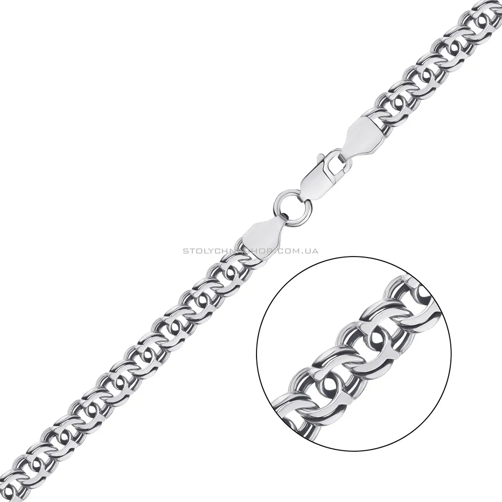Срібний браслет в плетінні Бісмарк (арт. 7909/4102/1) - цена