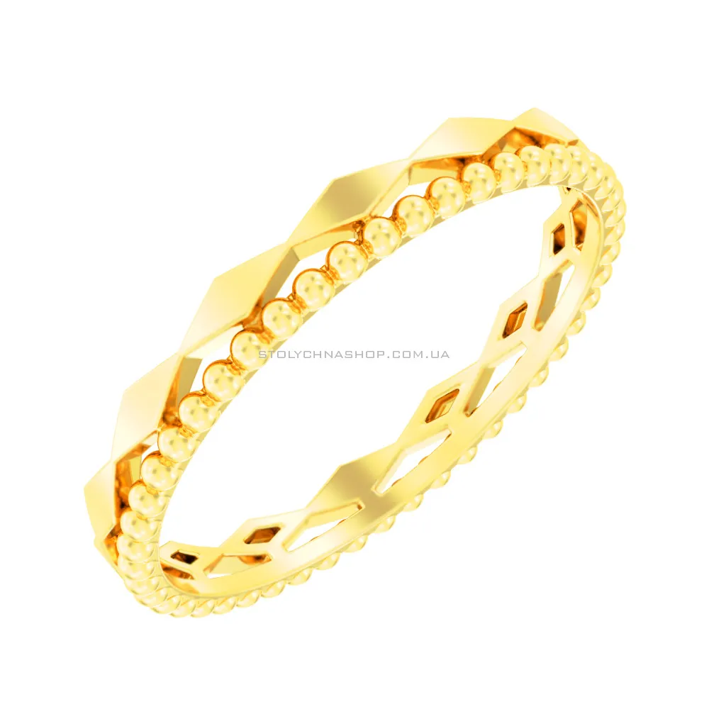 Тонкое кольцо из желтого золота  (арт. 140947ж)