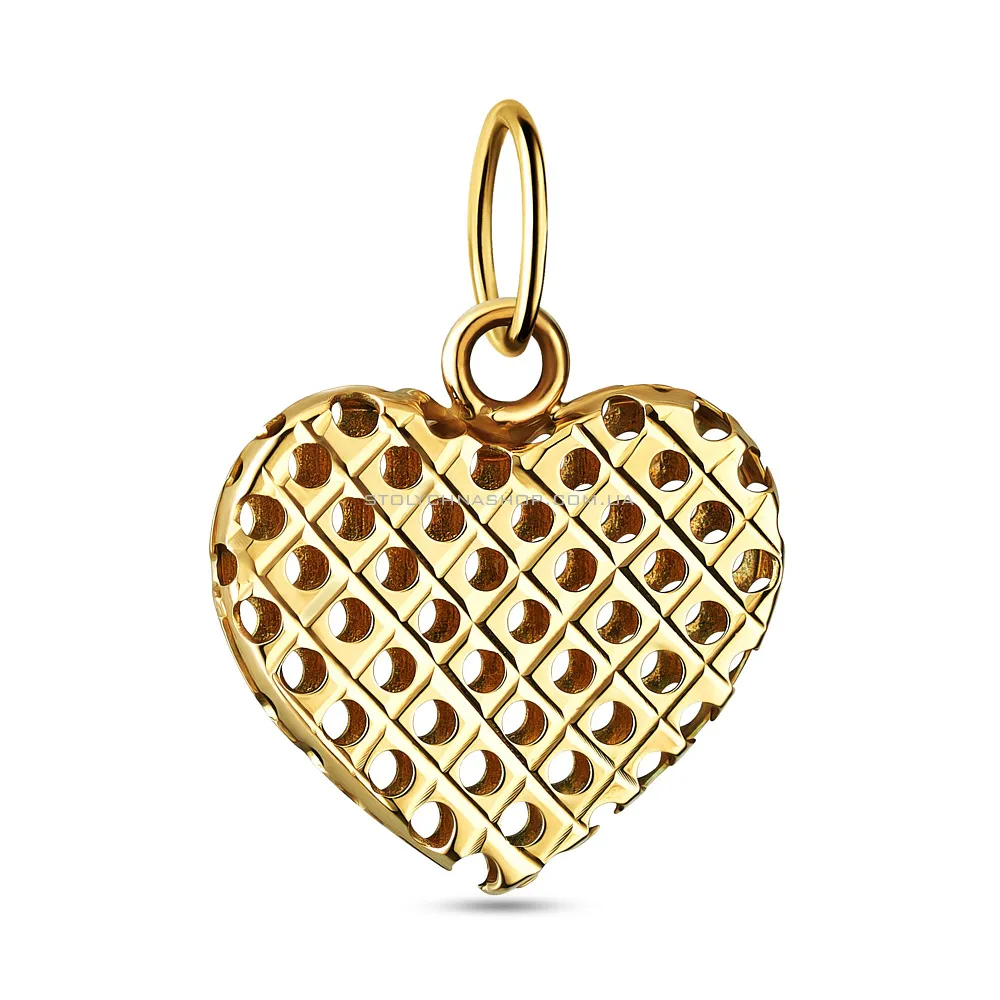 Золотий кулон «Серце» (арт. 423716ж) - цена