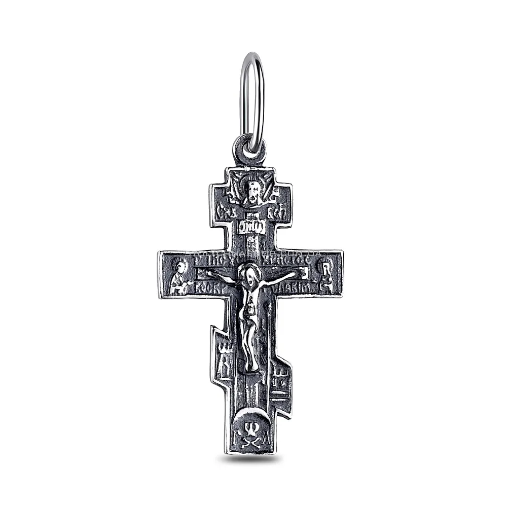 Серебряный крестик с распятием (арт. 7904/3402-ч)