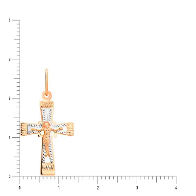 Золотий натільний хрестик з розп'яттям (арт. 529402)