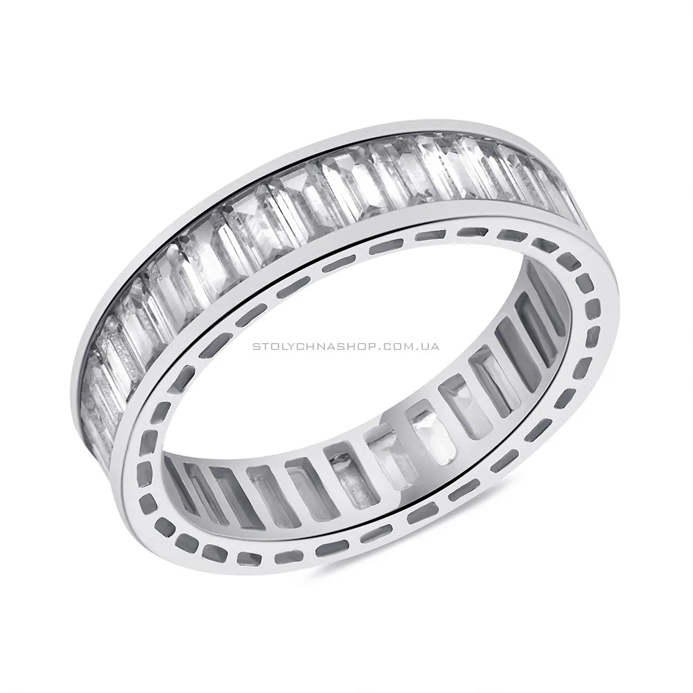 Серебряное кольцо с фианитами  (арт. 7501/6586) - цена
