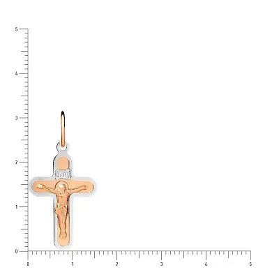 Золотий натільний хрестик з розп'яттям (арт. 521196нкби)