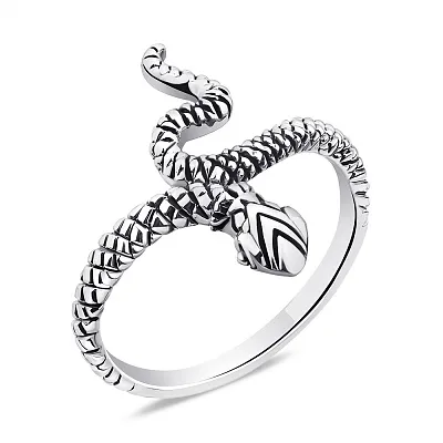 Серебряное кольцо Змея с чернением (арт. 7901/6680)